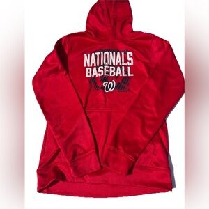 Washington Nationals Red Youth Hoodie Sweatshirt Size XL 18/20 EUC MLB Baseball